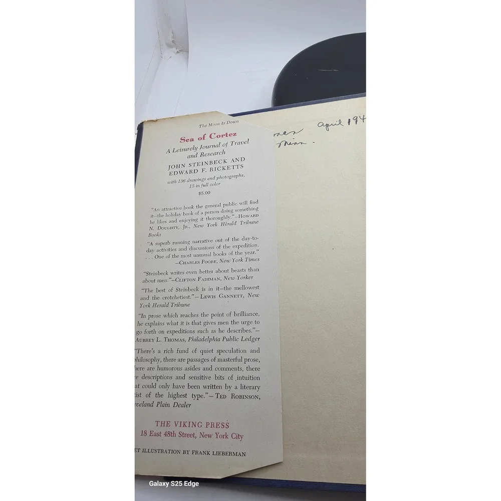 John Steinbeck The Moon Is Down 1st Edition 1942 Viking Press Dust Jacket Book